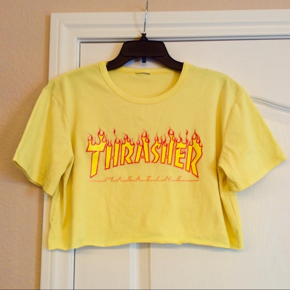 yellow crop tshirt